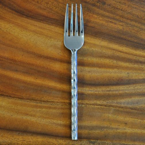 Fork stainless steel hammered design