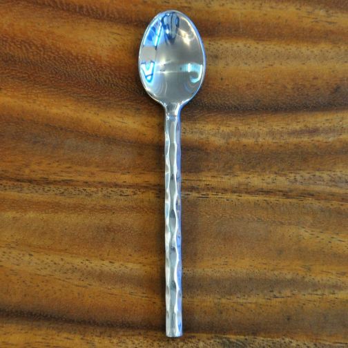 Teaspoon stainless steel hammered design