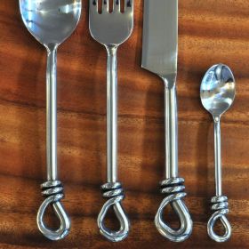 Cutlery set stainless steel Rope design