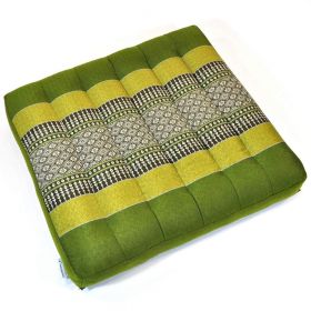 Pillow Thai cushion meditation flowers lime green 36x36x6cm