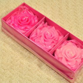 Kerzen Rosen Blüten in dekorativer Schatulle Rosa