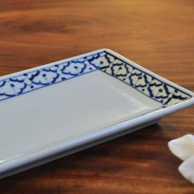 Thai ceramic Plate rectangular 13x23x2,5 cm