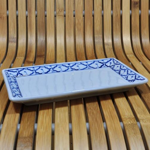 Thai ceramic Plate rectangular 11,5x20,5x2,5cm