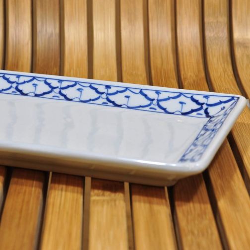 Thailändische Keramik Platte rechteckig 11,5x20,5x2,5cm