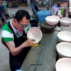 Thai ceramic Plate Square thick edge 26x26x3,5cm