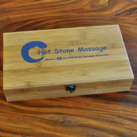 Hot Stone Set 45 Steine in Bambus Box