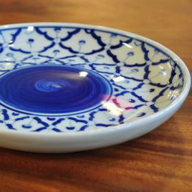 Thai round ceramic Plate 18,5x2,5cm