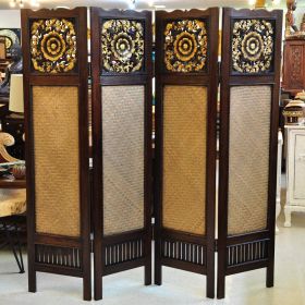 Room divider partition screen wood bamboo 160cm