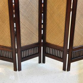 Room divider partition screen wood bamboo 160cm blossom above
