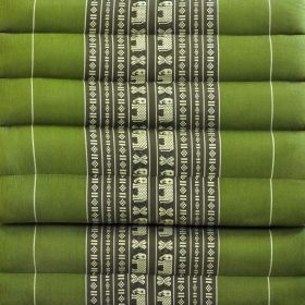 Thai triangle cushion elephants green 3 mats L