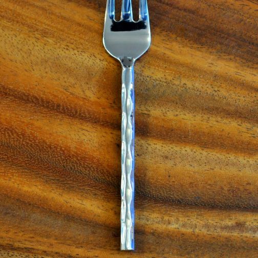 Cake fork dessert fork stainless steel hammered design