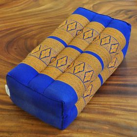 Pillows Thai pillow meditation blossoms short dark blue