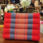Pillow Thai triangle cushion blossoms red blue 1 mat