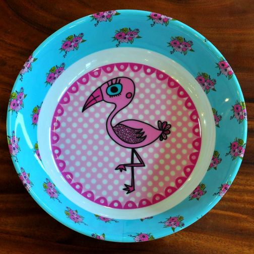 SuperSOSO! Tiefer Teller Design Pink Flamingo