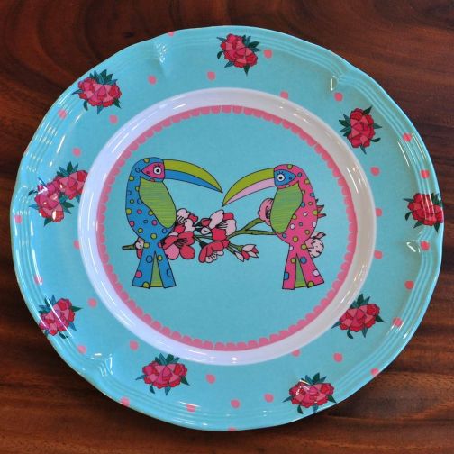 SuperSOSO! Round Plate motive Toucan Sisters