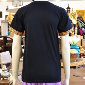 T-Shirt Massagebekleidung Thai Damen Shirt Schwarz L