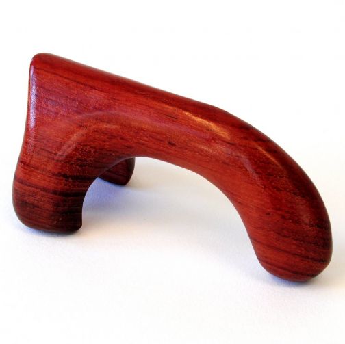Massage wooden three-point, made of smooth hardwood for trigger point massage