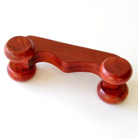 Massage wood four-point roller made of smooth hardwood