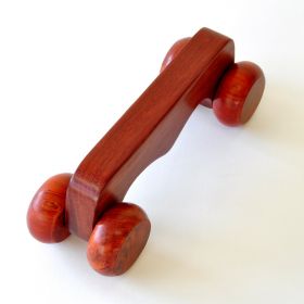 Massage wood four-point roller made of smooth hardwood