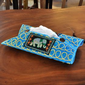 Handkerchief cosmetic towel box elephant spring blue