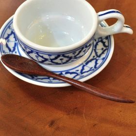 Filigree wood teaspoon wooden cutlery 13cm