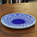 Thai ceramic plate Bua blue white 30x3cm