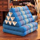 Pillow Thai triangle pillow flowers light blue 2 mats L