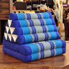 Pillow Thai triangle pillow flowers blue 2 mats L