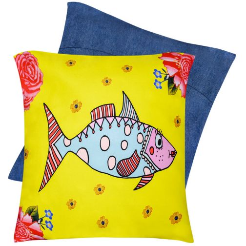 SuperSOSO! cushion cover 50x50cm design Mrs. Fish