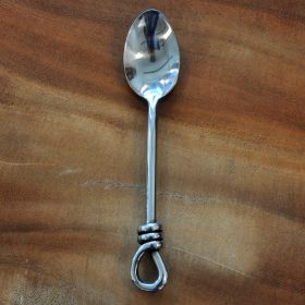 Dessert spoon large stainless steel rope design