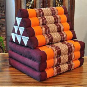 Thai triangle cushion blossoms orange 3 mats size L