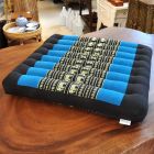 Pillows Thai seat cushion elephants black aquamarine 50x50cm