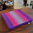 Thai cushion seat Meditation flowers violet pink 50x50cm
