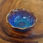 Thai Keramik Schüssel Lotus Blatt 15cm Violett Blau