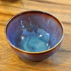 Keramik Schale aus Thailand 12 cm Violett Blau