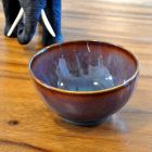 Ceramic bowl from Thailand 12cm violet blue