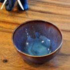 Ceramic bowl from Thailand 12cm violet blue