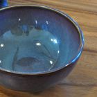 Ceramic bowl from Thailand 16cm violet blue