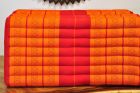Matte Thai Sofa Blüten Rot Orange 200x100cm - vierlagig
