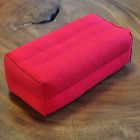 Small elongated Thai cotton pillow red