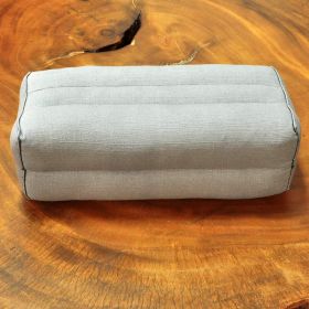 Small elongated Thai cotton pillow gray