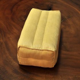 Small elongated Thai cotton pillow dark white