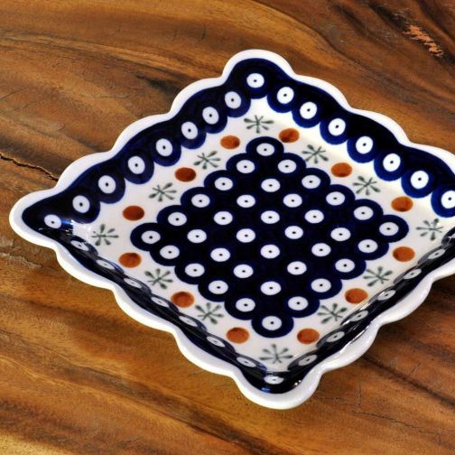 Bunzlau ceramic plate saucer 16.4x2.5cm decor 41