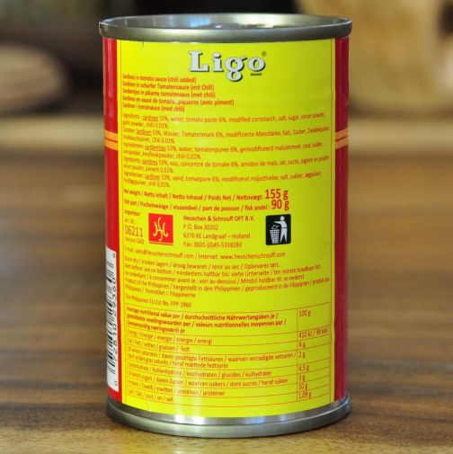 Ligo sardines with chilli 155g in a can