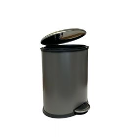 Trash can pedal bin 20l oval dark gray large