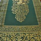 Table runner fabric tablecloth tassels green gold elephant 23x200cm