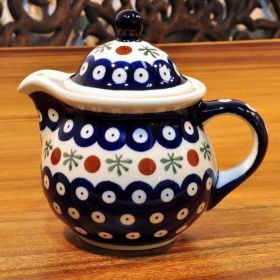 Bunzlau ceramic round teapot without sieve 0.3 liter...