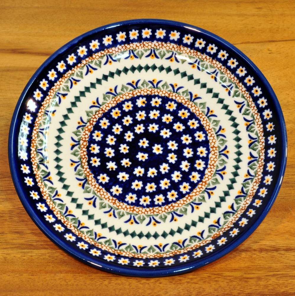 Bunzlauer Ceramic Plate 19,5 cm Dessert Plate Breakfast Plate Dining Plate Blue 
