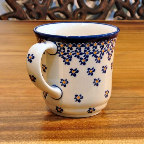 Bunzlau Keramik große Kaffee Tasse 0,38 Liter leichtes Dekor 882A
