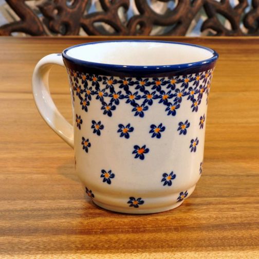 Bunzlau Keramik große Kaffee Tasse 0,38 Liter leichtes Dekor 882A